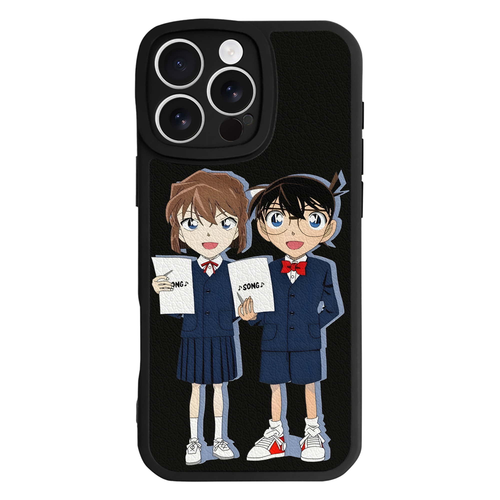 （画像用） 名探偵コナン 灰原 哀 はいばら あい Detective Conan Anita Hailey、Vi Graythorn Haibara Ai 【iPhone 16シリーズ対応】シリコンスマホケース（レザー調） 材質：シリコン